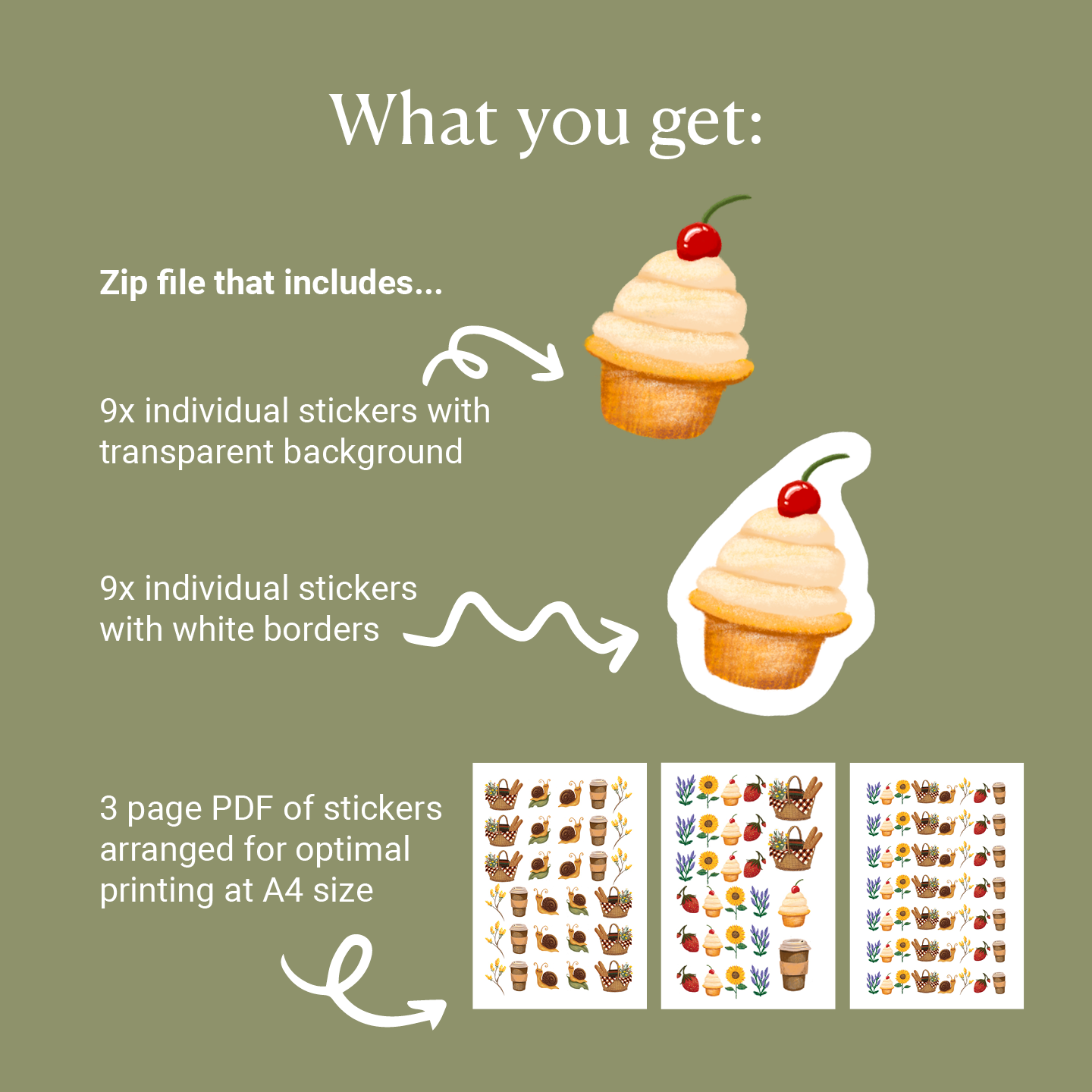 Printable Stickers: Picnic - Image 2