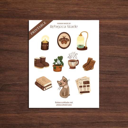 Printable Stickers: Working From Home