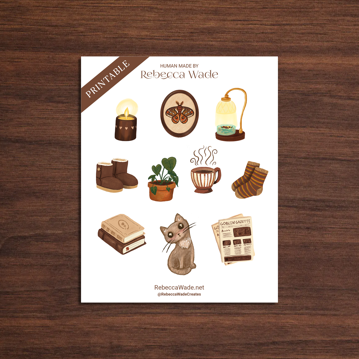 Printable Stickers: Working From Home